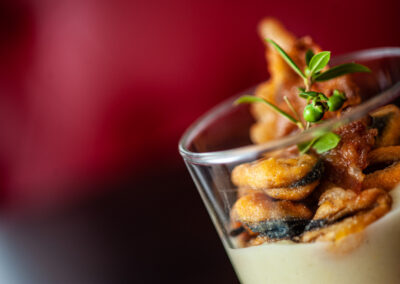Piatto gourmet fotografato per un ristorante